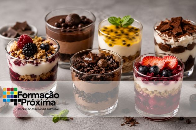 Um copo: Chocolate, Frutos e Texturas 
